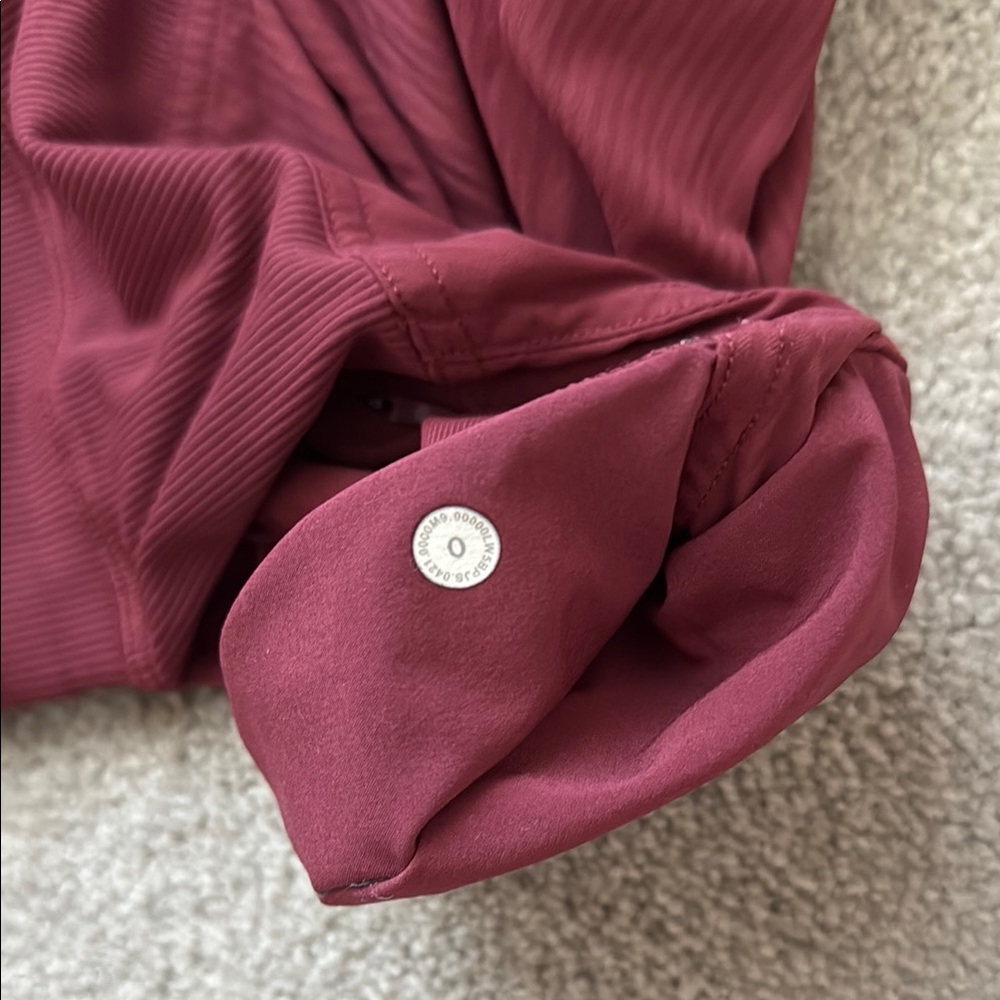 Lululemon Athletica Burgundy Track Pants - Picture 2 of 2